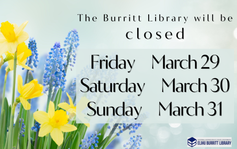 The library will be closed Friday, March 29th through Sunday, March 31st for the holiday weekend