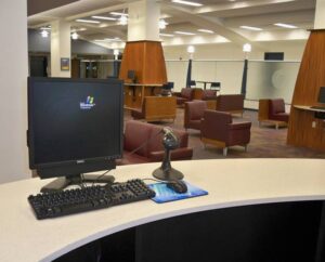New Circulation Desk - Burritt Library