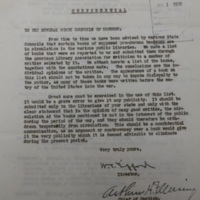 Orders from Washington regarding seditious books.