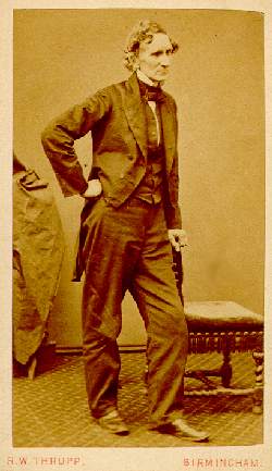 Photograph of Elihu Burritt, standing, taken
in Birmingham, England, approximately 1860