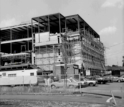 Photograph of new library under construction