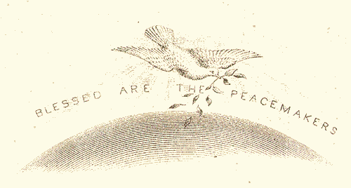 Engraving of Dove of Peace used by Burritt on 
on correspondence
