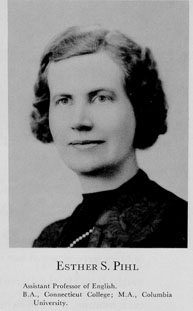 Headshot photo of Esther S. Pihl, librarian
1920-1927