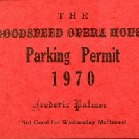 Goodspeed Opera House Parking Pass