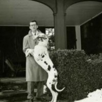 Photo of Howard with Great Dane Miggie