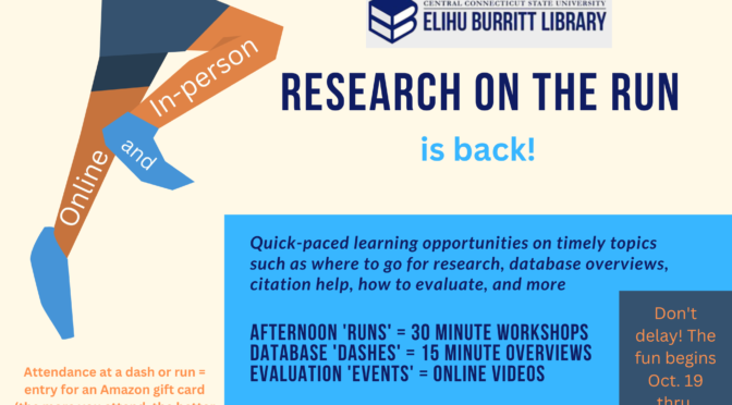 Research on the Run Workshops Fall 2022!